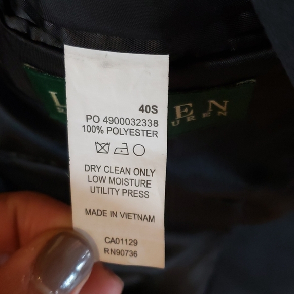 Lauren Ralph Lauren Black Velvet Sports Coat Sz 40S - Picture 5 of 6